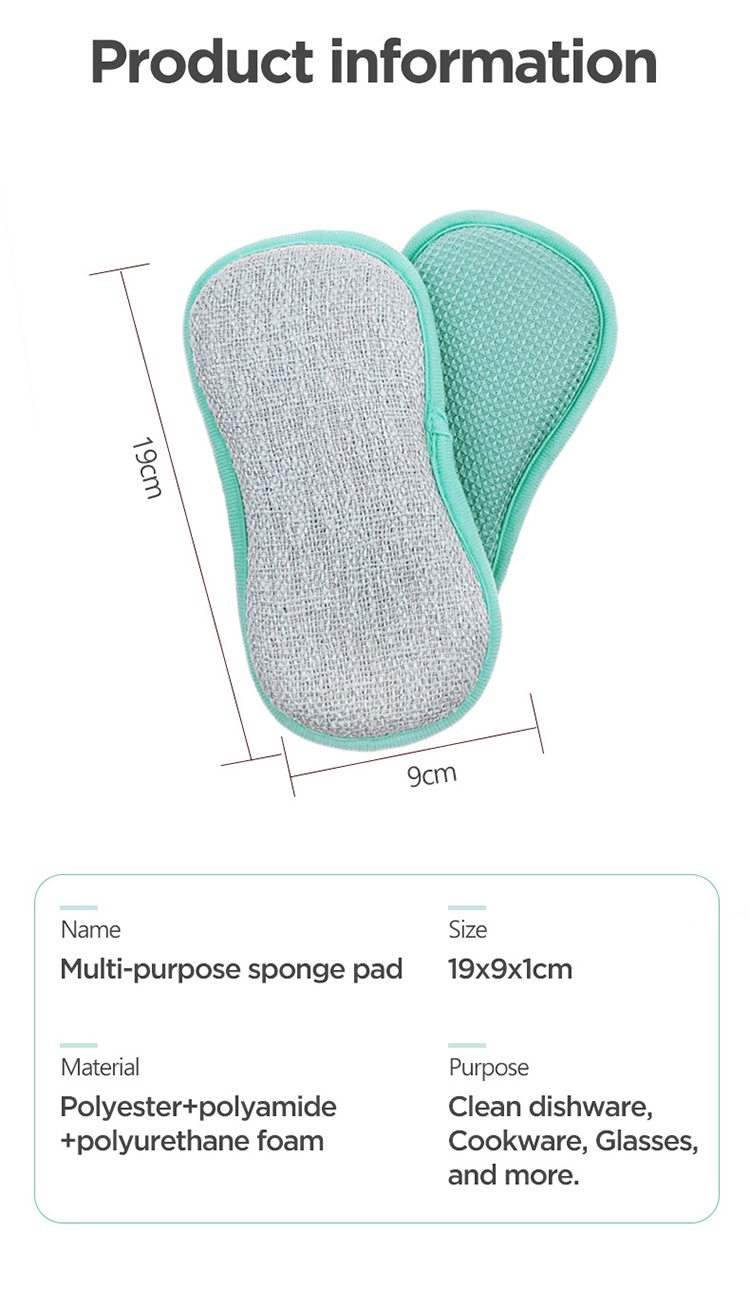 Multi-purpose sponge pad Scrub _ wipe 2 in 1-12